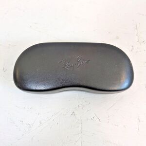 Ray Ban Black Hard Case Sunglasses Eye Glasses flip top gray velvet interior